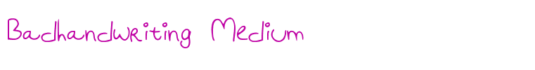Badhandwriting Medium